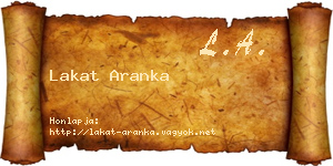 Lakat Aranka névjegykártya