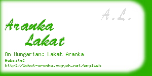 aranka lakat business card